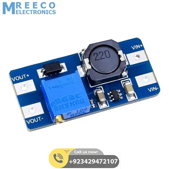 MT3608 Booster Converter Power Module DC-DC Step Up Module - Front View