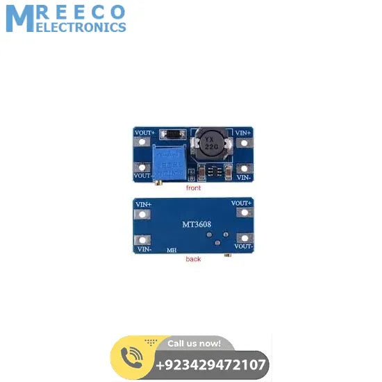 MT3608 Booster Converter Power Module DC-DC Step Up Module - Side View