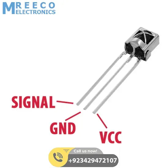 Arduino IR Receiver 3 Pin 38khz Receiver - Front View