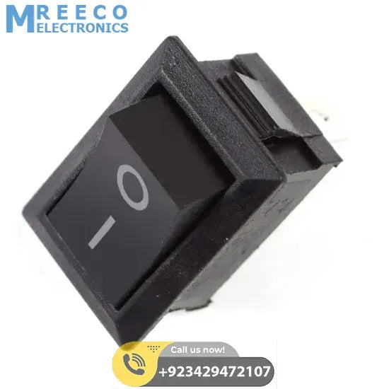 KCD1 SPST Rocker Switch Mini Boat Switch 10A 125V 6A 250V Press Button Rocker Switch - Front View