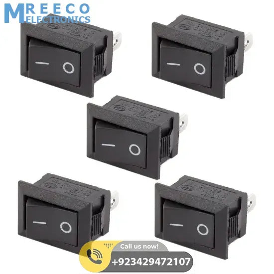 KCD1 SPST Rocker Switch Mini Boat Switch 10A 125V 6A 250V Press Button Rocker Switch - Side View