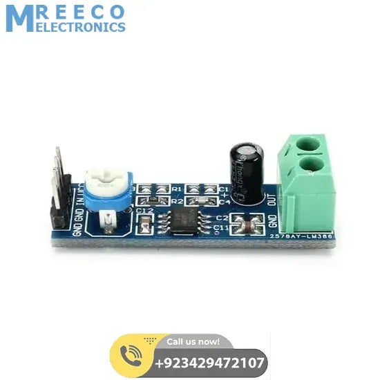 Audio Amplifier Module LM386 5-12V 10K Adjustable Resistance - Back View