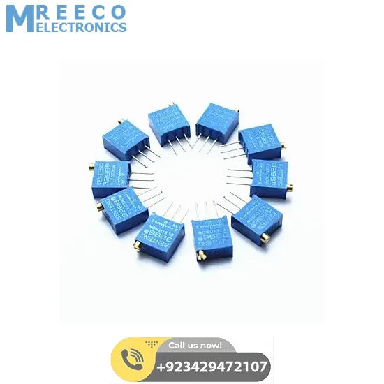 10k 3296W Multiturn Variable Resistor Potentiometer Trimmer Resistor - Side View