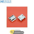MICRO USB Female Connector With USB Socket 5 Pin - Side View