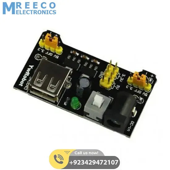 MB102 Breadboard Power Supply Module 3.3V/5V For arduino Solderless Bread Board - Front View