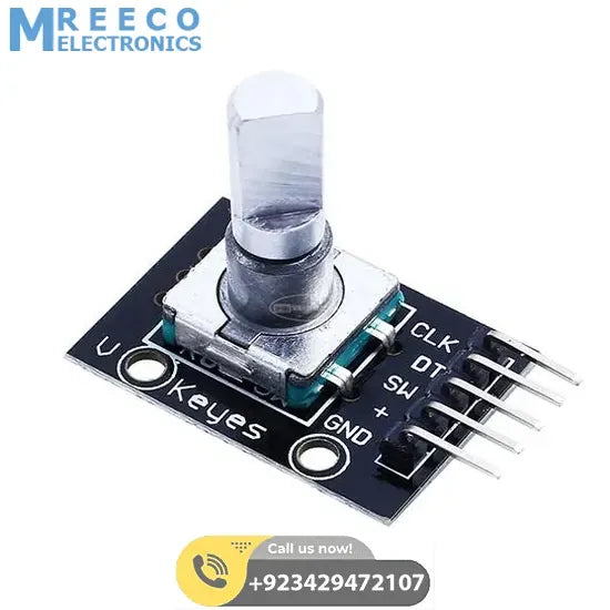 KY-040 Rotary Encoder Sensor Module With Push Button - Side View