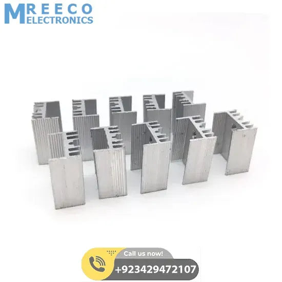 Silver Aluminium TO 220 Heat Sink with screw - Back View
