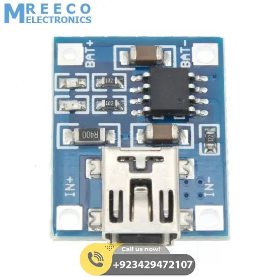 TP4056 1A LIPO Battery Charger Module - Front View