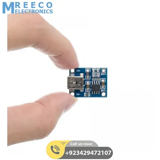 TP4056 1A LIPO Battery Charger Module - Side View