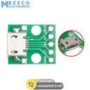 Female MICRO USB to DIP 5-Pin Bread Board Power Supply Breadboard Power Supply - Front View