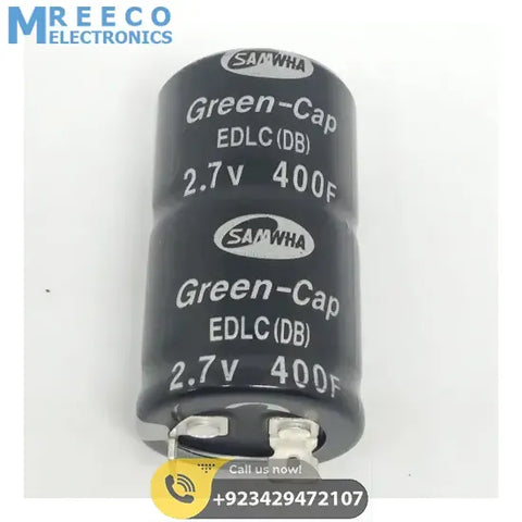 400F 2.7V DC Supercapacitor Battery High Frequency Ultra Capacitor for Auto Power Supply - Front View