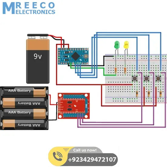 Arduino Pro Mini 3.3V 8Mhz ATMEGA328P in Pakistan - Top View