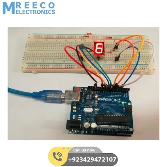 CA 1 Digit 7 Segment 0.7 Inch LED Common Anode Display - Back View