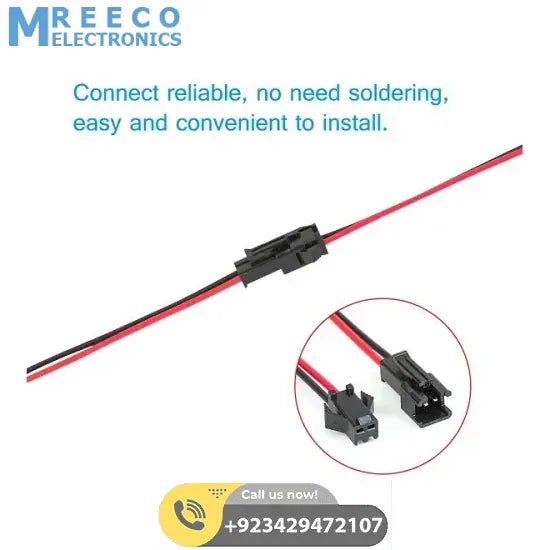 2 Pin SM JST Connector - Side View