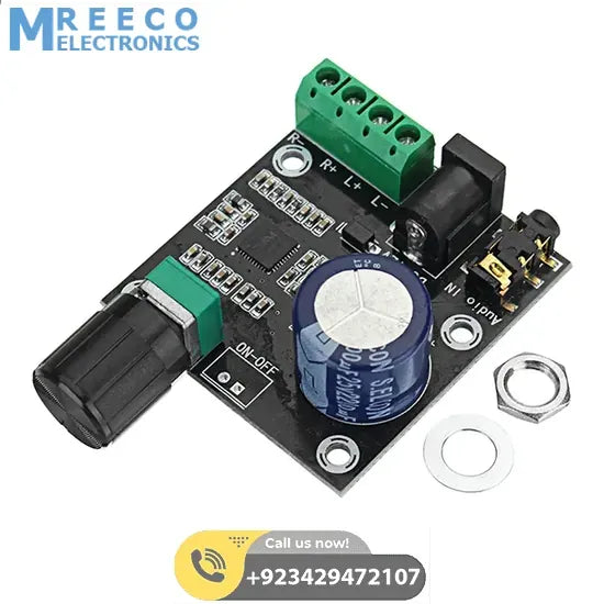 PAM8610 with volume 12V dual-channel digital amplifier board stereo audio amplifier board 15W * 2 - Side View