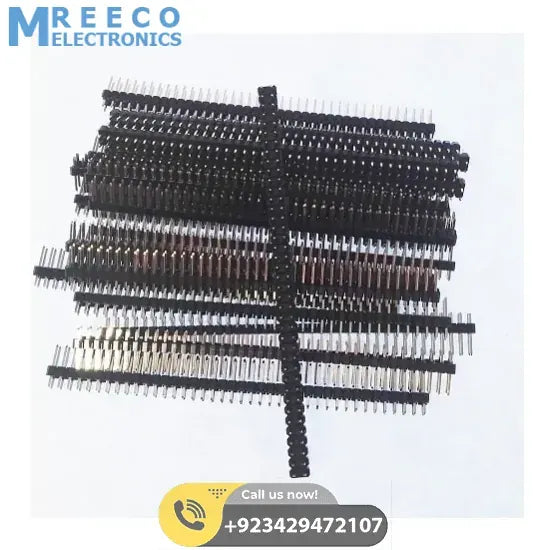 Dual Row Male Header 0.1 Inch 40+40 Pin Break Away - Back View