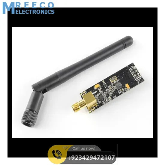 HW-237 2.4GHz NRF24L01+PA+LNA SMA Wireless Transceiver Module With Antenna - Front View