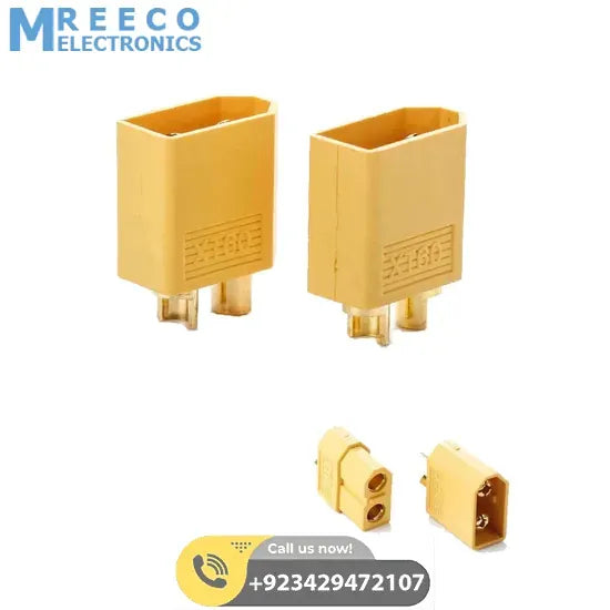 XT60 XT-60 Male Female Bullet Connectors Plugs For RC Lipo Battery in Pakistan - Side View