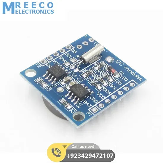 Real Time Clock DS1307 DS 1307 RTC I2C Module AT24C32 - Front View