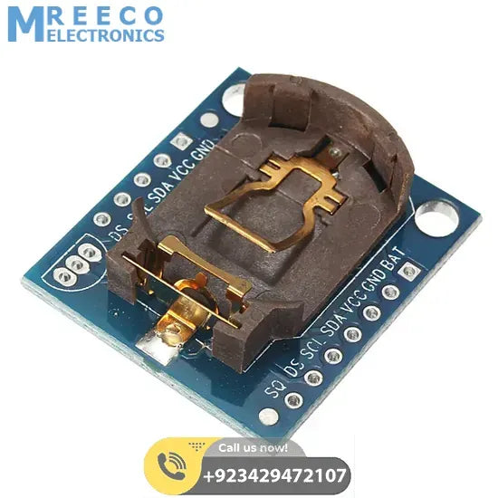 Real Time Clock DS1307 DS 1307 RTC I2C Module AT24C32 - Back View