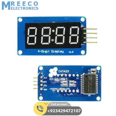 Arduino TM1637 4 Digit 7 Segment Display Module LED Display Module - Side View