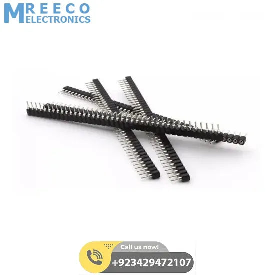 40 Pin 2.54mm Single Row Round Female Pin Header Strip - Back View