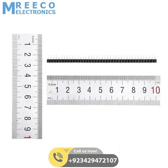 40 Pin 2.54mm Single Row Round Female Pin Header Strip - Top View