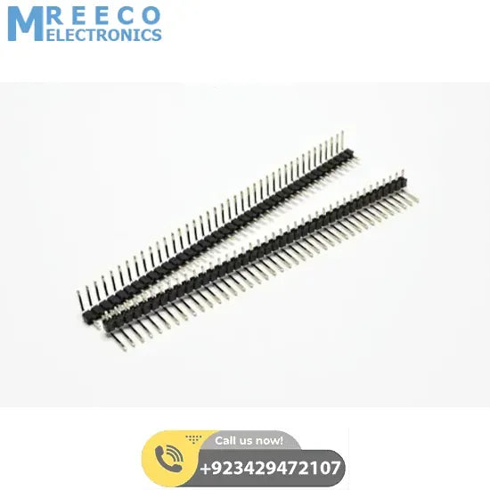 40 Pin 90 Degree Right Angle Male Header Break away Bent Header - Back View