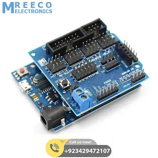 Arduino Sensor Shield V5 Expansion Board For Arduino - Side View