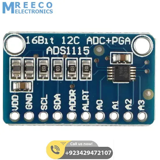 Buy ADS1115 16 Bit ADC 4 Channel with Programmable Gain Amplifier In Pakistan - Front View