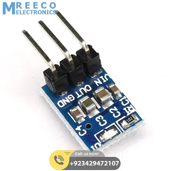 AMS1117-3.3 DC Voltage Regulator 3Pin Step-Down Power Supply Module in Pakistan - Angle View