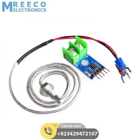 MAX6675 MODULE + K TYPE Thermocouple Sensor - Front View