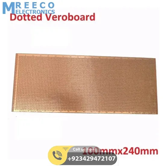 100x240mm Dotted Stripboard Veroboard Prototyping Board - Front View