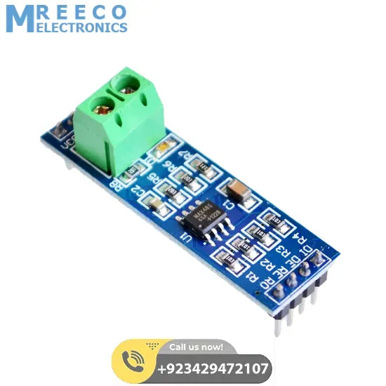 MAX485 RS485 TTL To RS-485 MAX485CSA Converter Transceiver Module Board - Side View