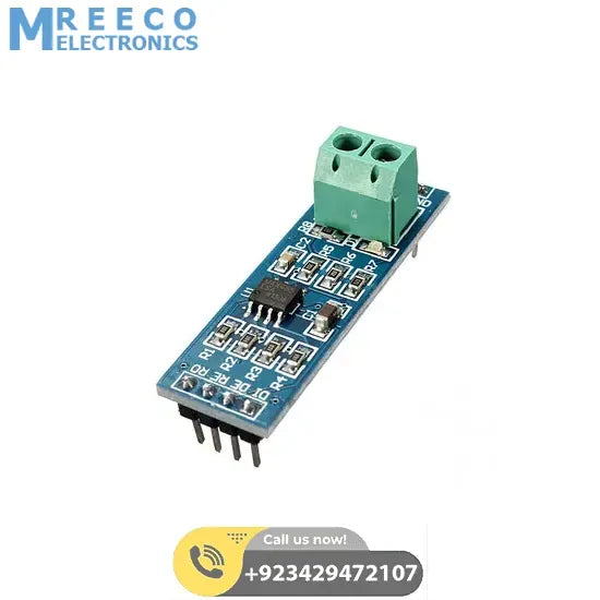 MAX485 RS485 TTL To RS-485 MAX485CSA Converter Transceiver Module Board - Back View