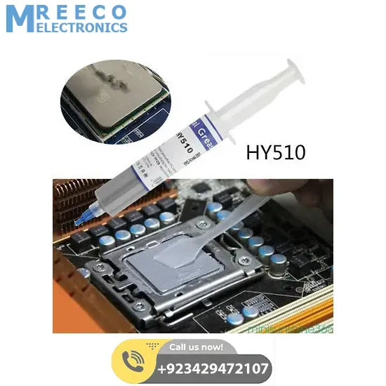 Grey White Heat Sink Thermal Grease Paste HY510-TU20 For CPU VGA LED Chip set - Back View