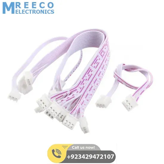 Best 4 wires 2.54mm Pitch Female to Female JST XH Connector Cable Wire 6 inch - Front View