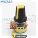 WH148 15X17mm 6mm Shaft Hole Plastic Potentiometer Amplifier Knob - Back View