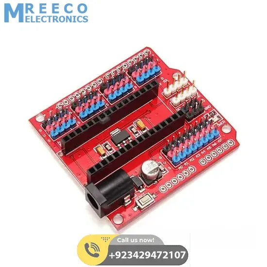 Arduino Nano Sensor Shield Nano I/O Expansion Board Prototype Shield - Front View