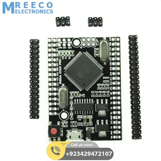 Mega 2560 PRO Mini Embed CH340G ATmega 2560-16A with Male Pin Headers in Pakistan - Front View