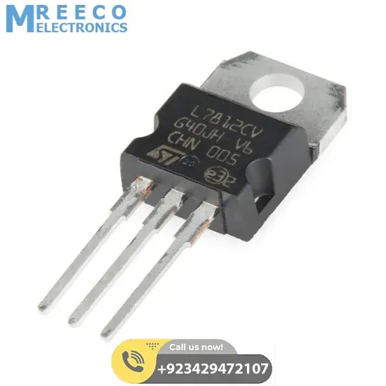 LM7812 Voltage Regulator IC Chip - Front View