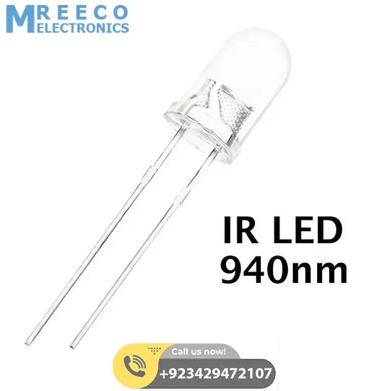 IR Transmitter LED 5mm Infrared Transmitter - Front View