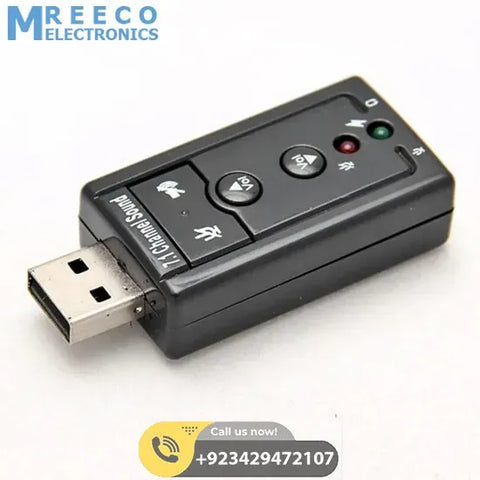 7.1 Channel USB External Sound Adapter - Front View