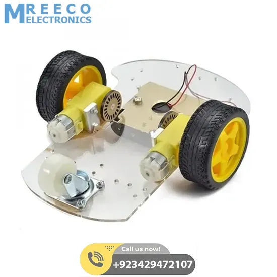 ORIGNAL IMPORTED 2WD Smart Robot Car Chassis Kit - Front View