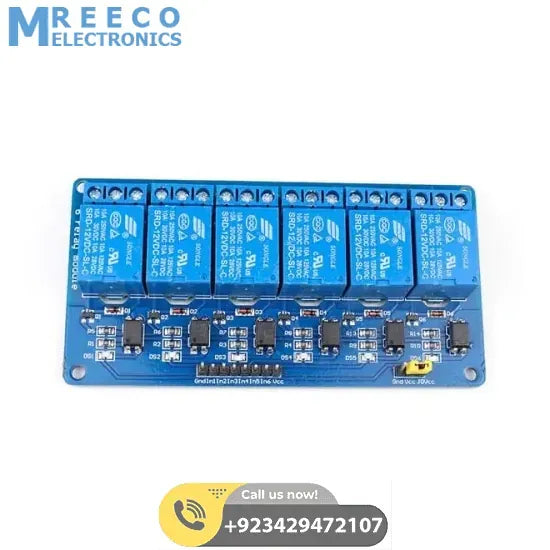 6 Channel 5V Relay Module For Arduino - Side View