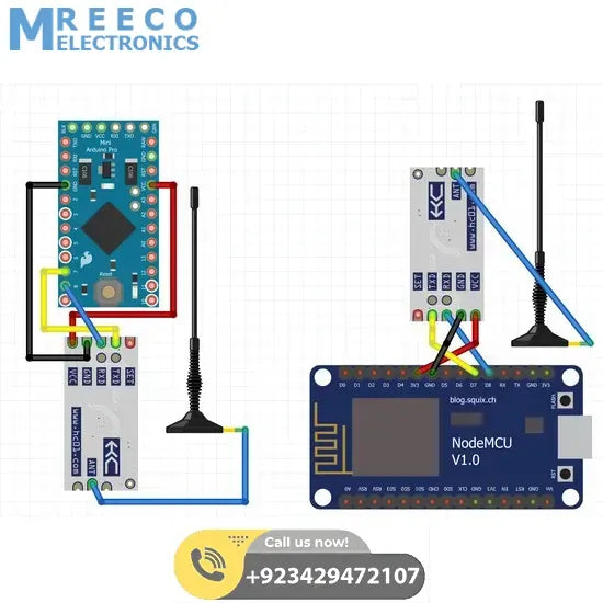 Original 433Mhz HC12 HC-12 SI4463 Wireless Serial Port Module in Pakistan - Side View