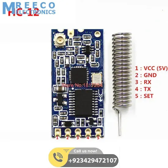 Original 433Mhz HC12 HC-12 SI4463 Wireless Serial Port Module in Pakistan - Back View