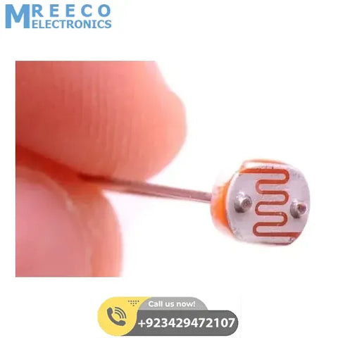 5mm Light Dependent Resistor LDR Sensor - Front View