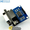 MAX232 RS232 to TTL Converter Module DB9 Serial Port Connector - Front View