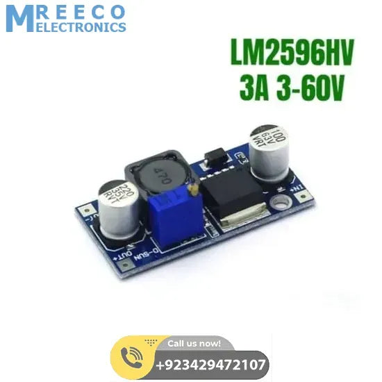 HW 677 LM2596HV Adjustable Step Down DC To DC Buck Converter Module - Front View